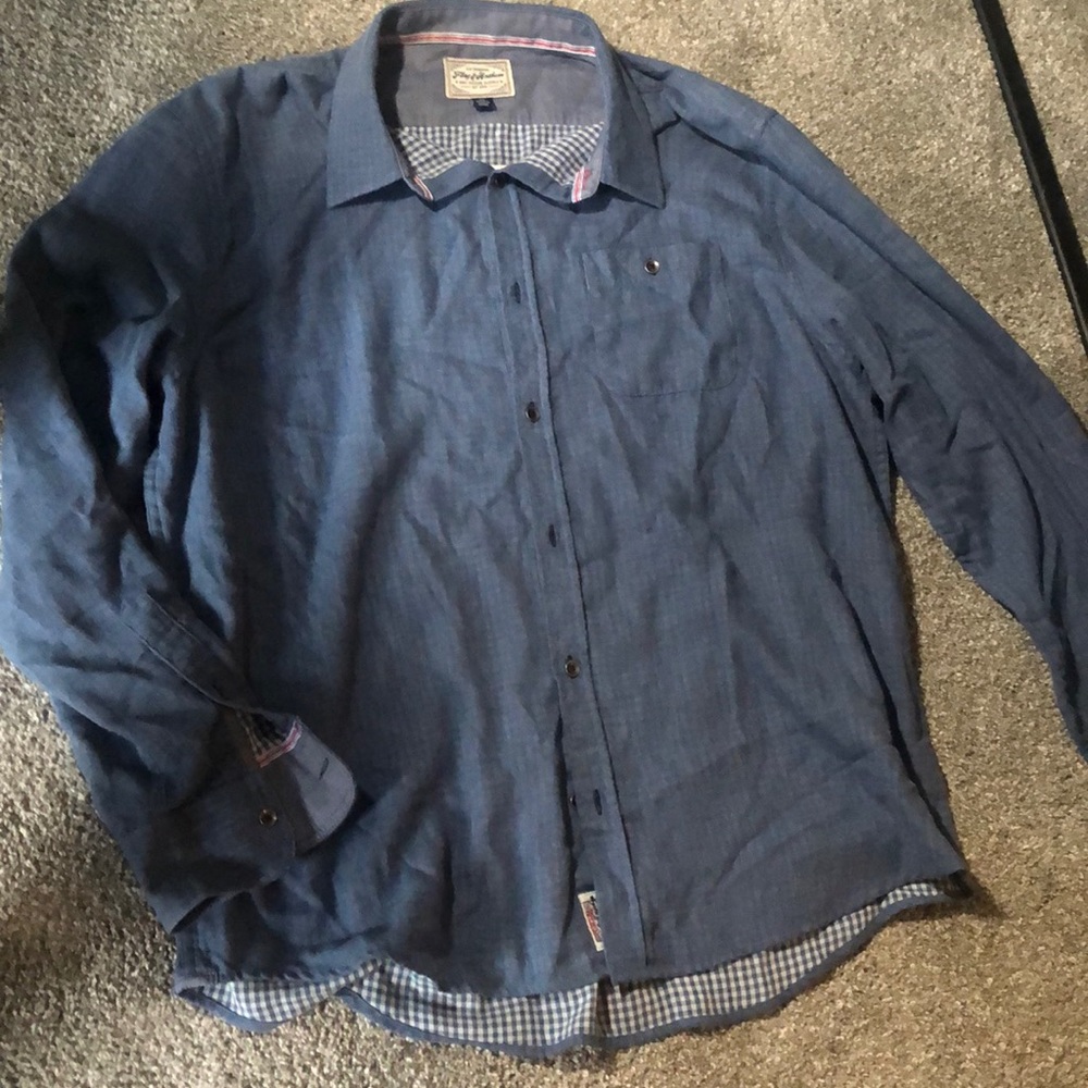 Mens XL Flag & Anthem button down